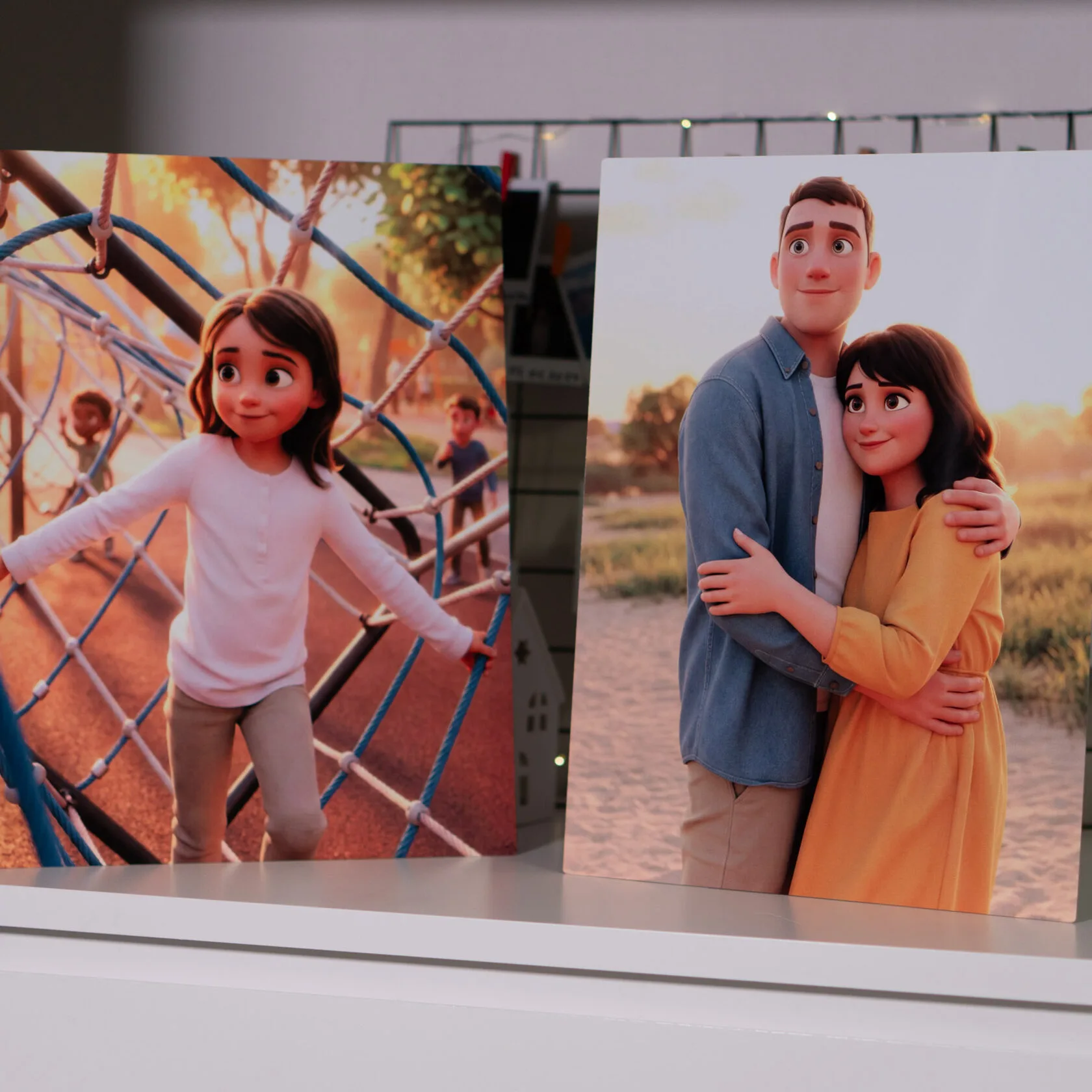Сімейне фото на металі в стилі Disney для подарунка