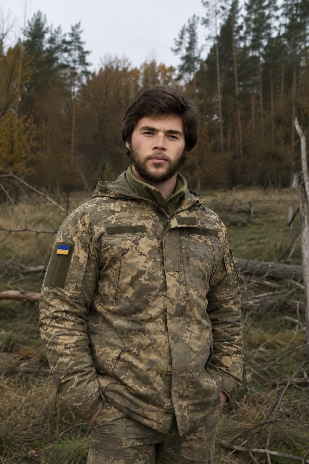 Оригінальне фото військового до ретуші та створення пам’ятної композиції